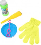 Jonotoys Bellenblaas Met Handschoen 5-delig Geel