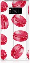 Book case Geschikt voor Samsung S8 Design Pink Macarons