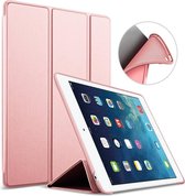iPad 2017 / 2018 Hoes Smart Cover - 9.7 inch - Trifold Book Case Leer Tablet Hoesje Roségoud