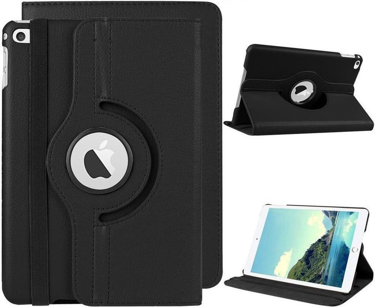 Xssive Tablet Hoes voor Apple iPad Mini 4 - 360° draaibaar - Zwart