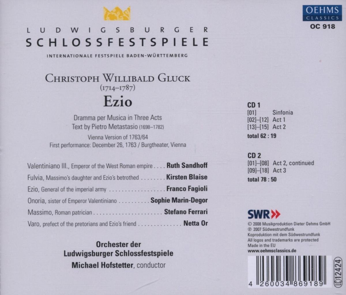 Gluck Ezio, Neue Dusseldorfer Hofmusik CD (album) Muziek