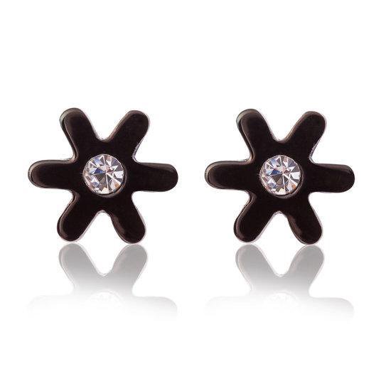 Morfetto 14K Platte Terug Ronde Vierkante Stud Oorbellen voor Mannen en Vrouwen - Grote Zirconia Flatback