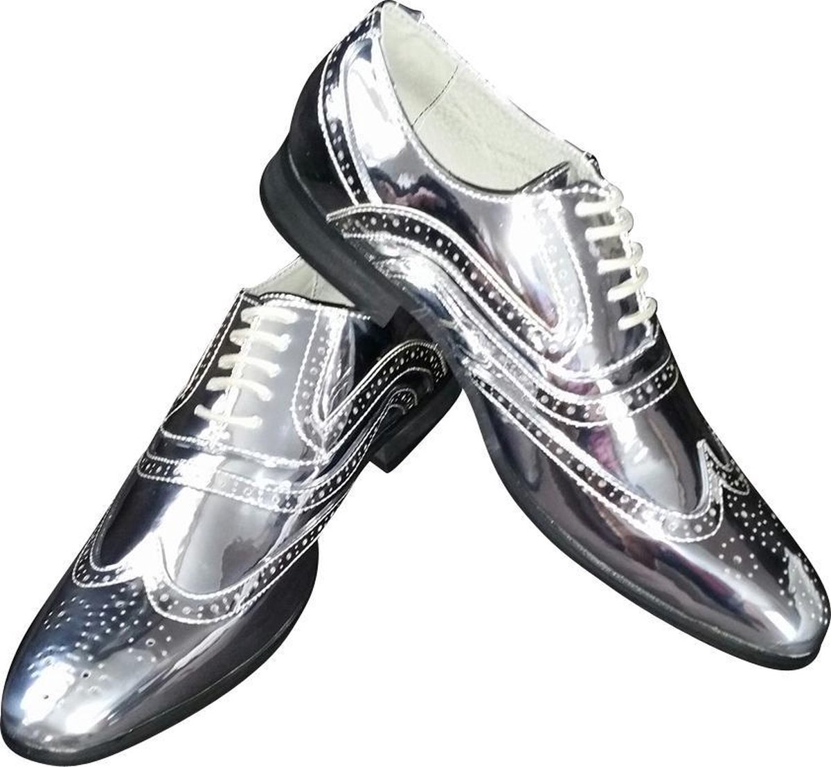 Heren - glinster schoen- disco schoen - party shoe - shine schoe - De  Toppers - feest | bol.com