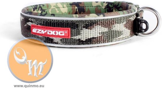 EzyDog Neo Classic Hondenhalsband - Halsband voor Honden - 30-33cm - Groen Camouflage - Ezydog