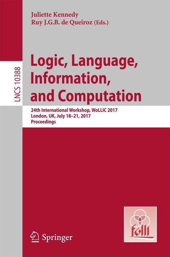 Springer Nature Proceedings Computer Science - Logic, Langua ... - cover