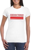 Dokter logo wit shirt voor dames - Hulpdiensten verkleedkleding L