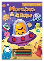 Activity Stencil Books - Monsters & Aliens