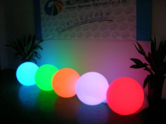 Kiezen Onrustig Op de loer liggen LED Bol verlichting 25 cm - ambiance sfeerverlichting LED Ball -16 kleuren  RGB wit -... | bol.com