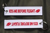 KISS ME BEFORE FLIGHT sleutelhanger