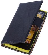 BestCases Zwart Nokia Lumia 1320 Stand Luxe Echt Lederen Book Wallet Hoesje