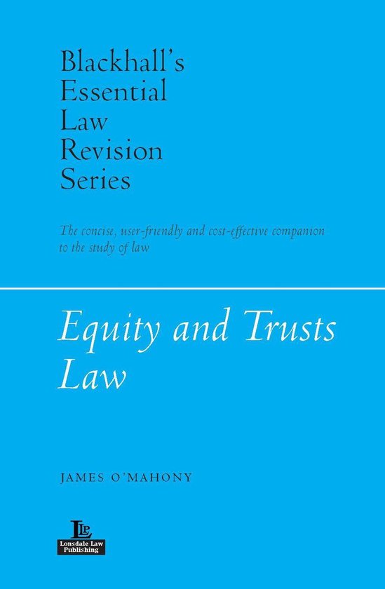 Blackhall’s Essential Law Revision Series - Equity and Tru ... - cover