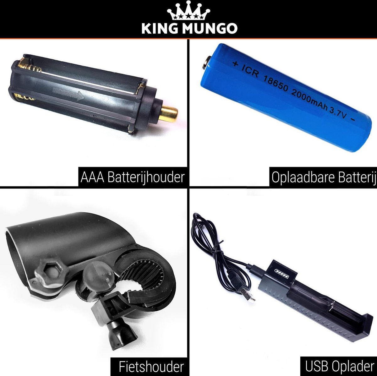 LED Zaklamp 1000 Lumen - 18650 Oplaadbare Batterij - Professioneel met Accu  + Oplader... | bol.com