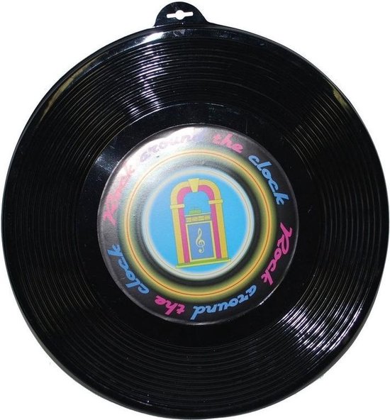 oorlog Democratie Hoofdstraat Plastic LP grammofoonplaat/platen muziek thema wanddecoratie 48 cm -  feestartikelen en... | bol.com