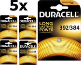 5 Stuks - Duracell 392-384/G3/SR41W 1.5V 41mAh knoopcel batterij
