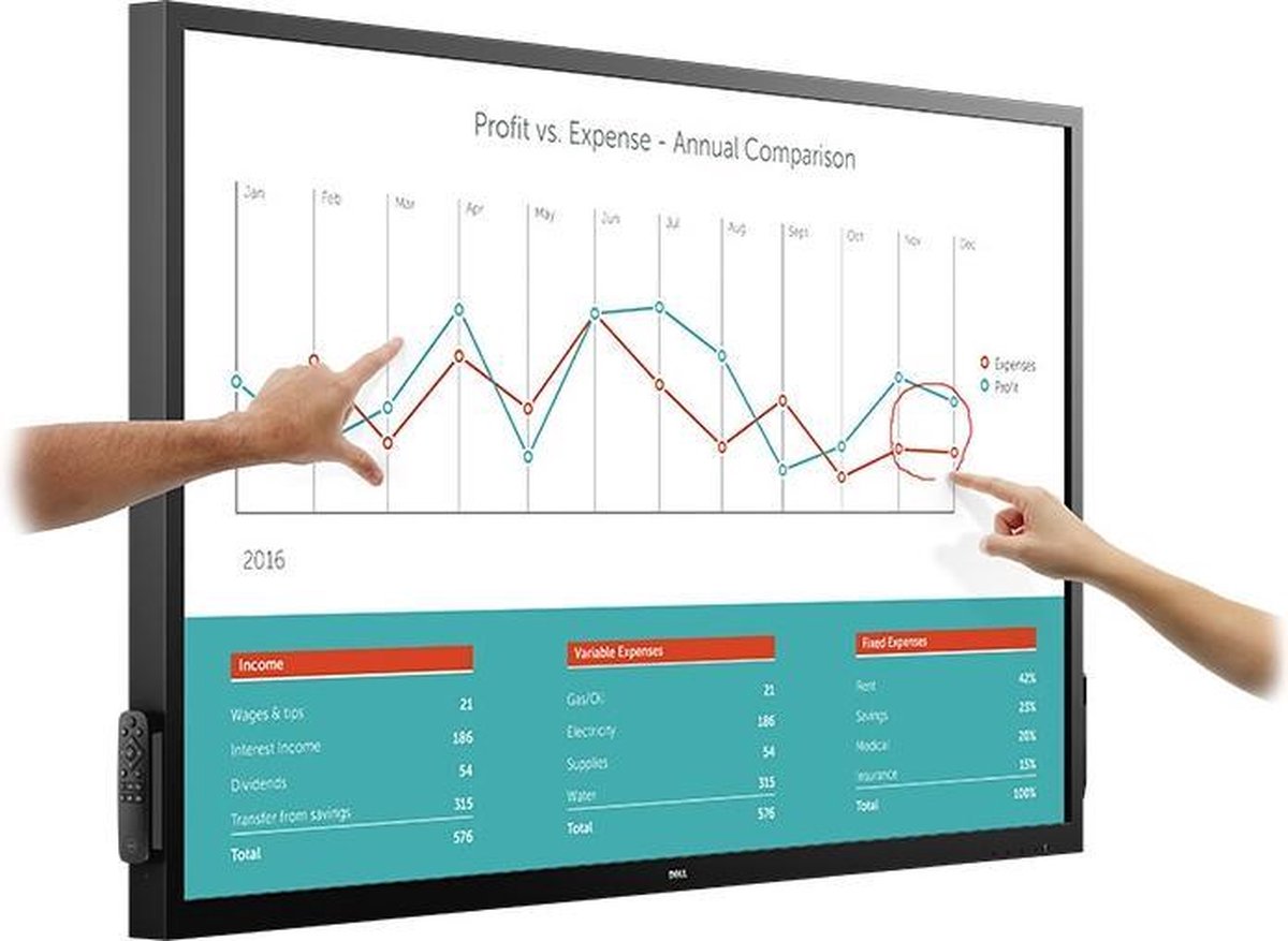 DELL C7017T interactive whiteboards & accessories Zwart