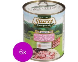 6x Stuzzy Hondenvoer Monoprotein Varken 800 gr