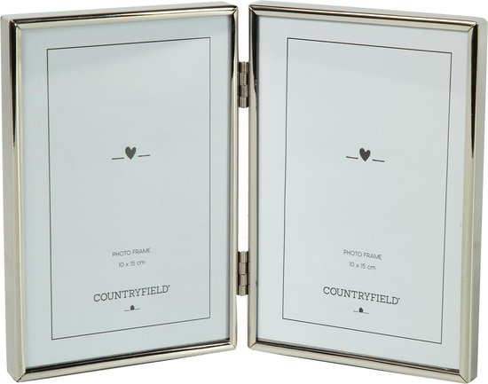 bonen kopiëren lenen Countryfield - Fotolijst Zilverplated Dubbel 2x 10x15 cm | bol.com