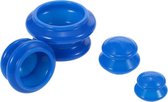 Cupping Set - Massage en Anti-cellulitis cups - Siliconen - 4 stuks - Blauw