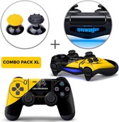 Leeuwarden Combo Pack XL - PS4 Controller Skins PlayStation Stickers + Thumb Grips + Lightbar Skin Sticker