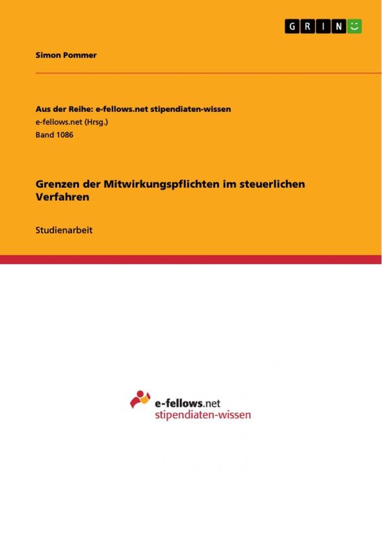 Grenzen der Mitwirkungspflichten im steuerlichen Verfahren - cover