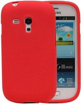 Sand Look TPU Backcover Case Hoesje voor Galaxy S3 mini i8190 Rood