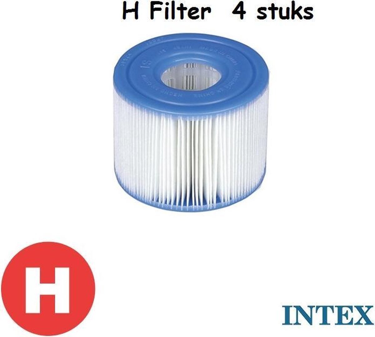 Intex Zwembad Filtercartridge Type H - 29007 - 4 stuks