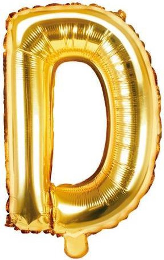 Toeval stijl Of anders Folie ballon Letter D, 35cm, goud | bol.com
