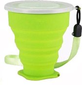 Tasse pliable - Tasse 200ML - Tasse en silicone - Vaisselle de camping - Vert - Durable - Respectueux de l'environnement
