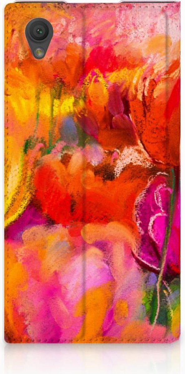Standcase Hoesje voor Bookcase Sony Xperia L1 Tulips