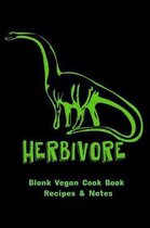 Blank Vegan Cook Book Recipes & Notes - Herbivore