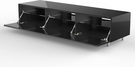 vacature plastic Toegepast Spectral | Just-Racks | JRL1652S-BG | Tv-meubel in zwart glas | bol.com