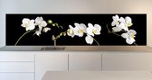 Keuken achterwand behang: "White Orchid" 400 x 70 cm