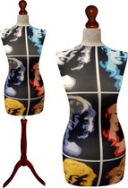 Marilyn Monroe paspop met donker bruine sparkling driepoot 44/46