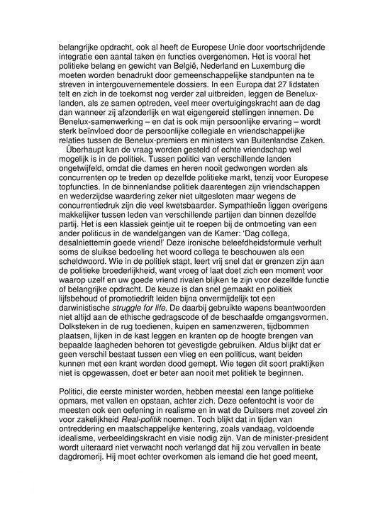 Tekstpagina uit een boek, politieke analyse.