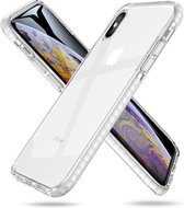 iPhone XS Max ESR Military Grade gecertificeerd hoesje met schok absorberende materialen, extreem sterk & duurzaam materiaal – Air Guard – Witte bumper & Tempered Glass transparante achterkan
