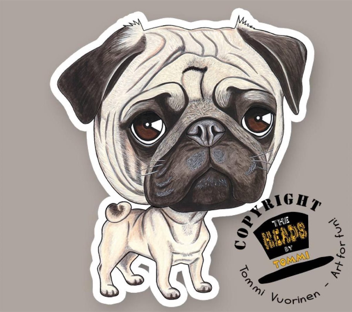 Magneet Hond Mopshond