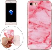 iPhone SE 2020 / iPhone 8 / iPhone 7 (4.7 Inch) - hoes, cover, case - TPU - Marmer print - Roze