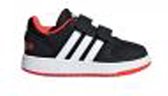 adidas Hoops 2.0 Cmf Jongens Sneakers - Core Black/Ftwr White/Hi-Res Red S18 - Maat 25.5