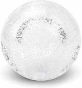 Glazen urn. Asbestemming. "Stardust" Bol transparant. Afmeting 10 cm.