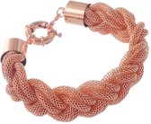 Armband metaal 20cm lengte(gevlochten), rosé kleur