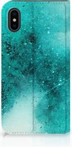 iPhone X Case Painting Blue