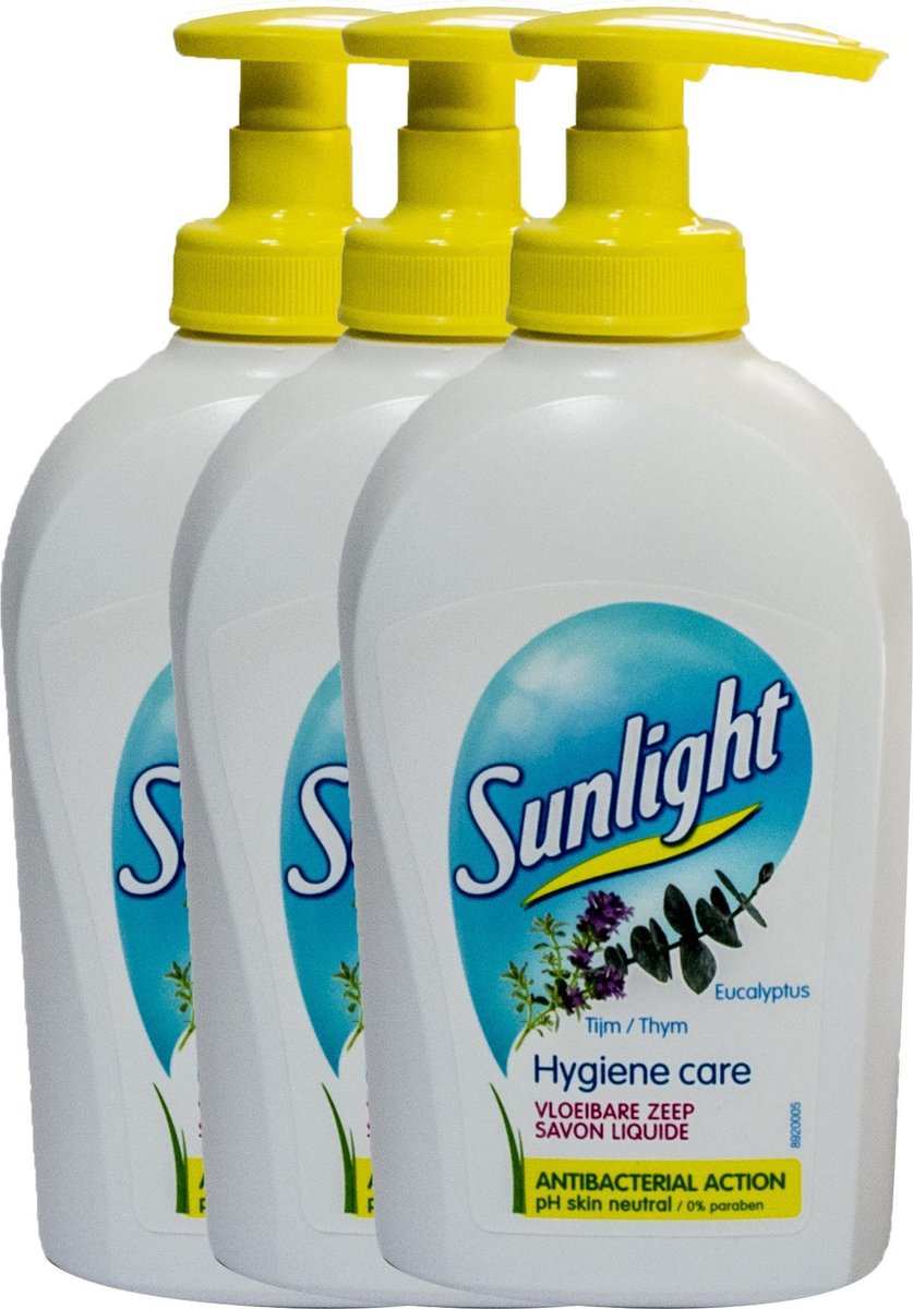 SUNLIGHT HYGIENE CARE HANDZEEP - 3 x 300 ml - Handzeep - Voordeelverpakking  | bol