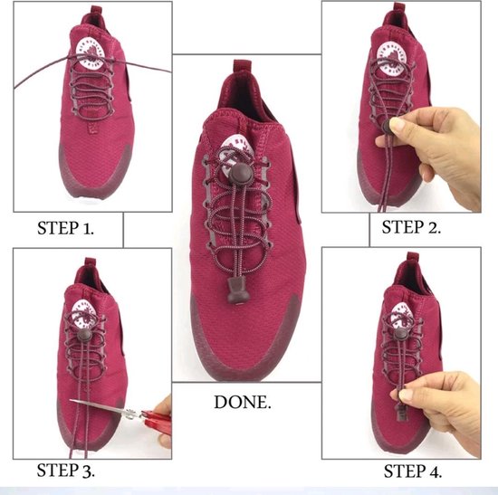 Lock laces elastische veters sportveters hardlopen elastische schoenveters