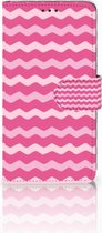 Samsung Galaxy S10  Hoesje Bookcase Waves Pink