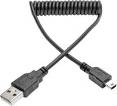 Tripp-Lite U030-003-COIL USB 2.0 A to Mini-B Coiled Cable (M/M), 3 ft. TrippLite