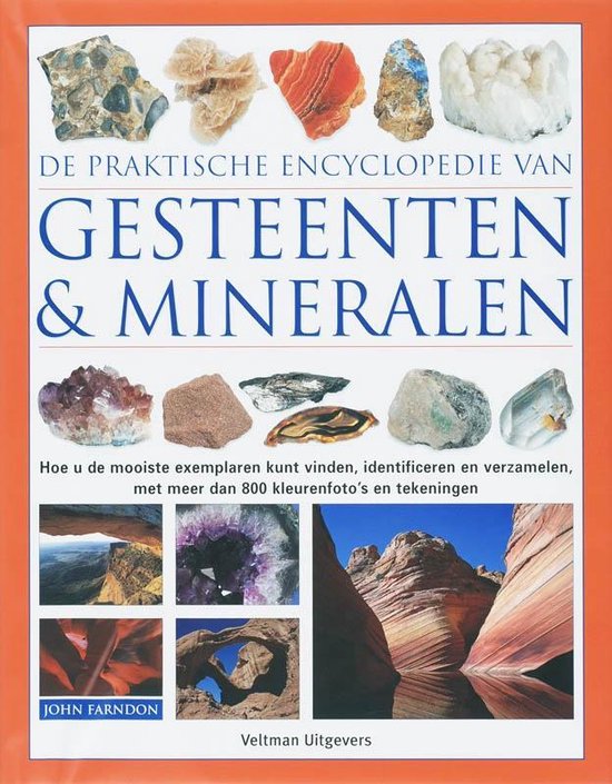 Cover van het boek 'De praktische encyclopedie van gesteenten & mineralen' van John Farndon