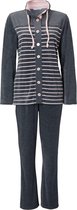 Pastunette pyjama pak dames velours - Grey stripe - Nos - 36 - Grijs