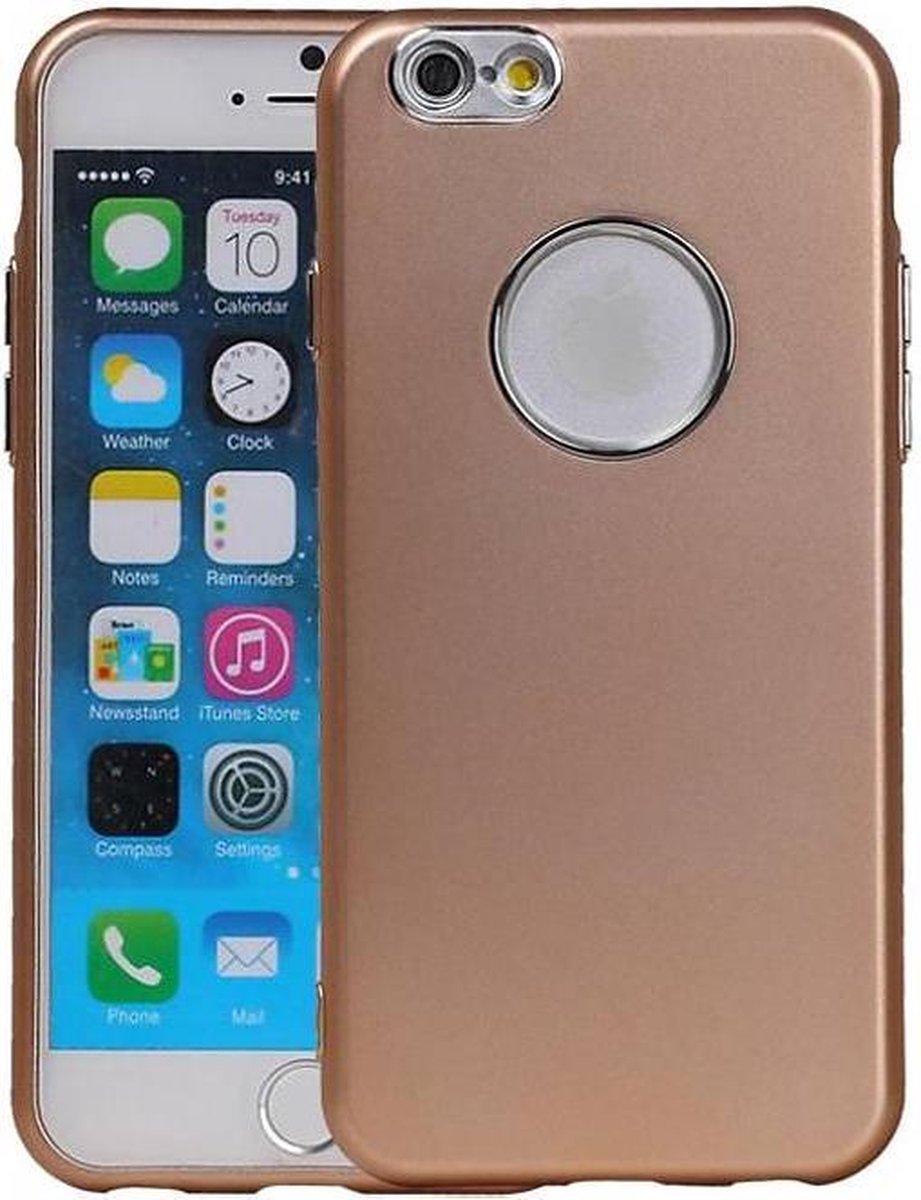 Design TPU Hoesje - Hoesje Geschikt voor iPhone 6 / 6s Goud