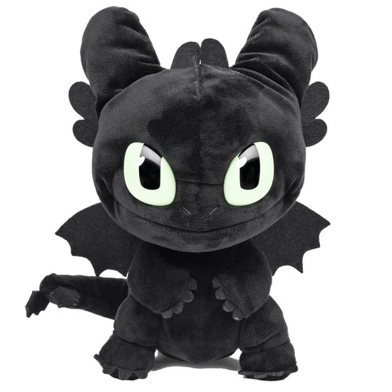 DreamWorks Dragons , dragon Krokmou en peluche de 28 cm qui rugit, avec  effets... | bol.com