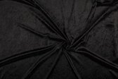 Velours de panne stof - Zwart - 10 meter